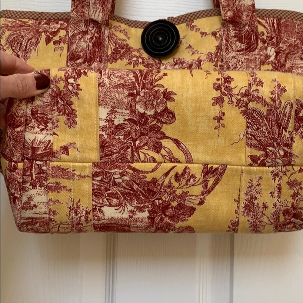 Handmade Toile Tote - Picture 3 of 8